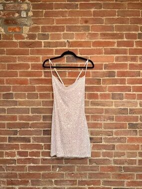 Speechless Pale Pink Sequin Dress